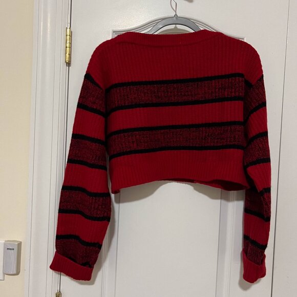 Re/Done Striped Cropped Sweater M - Picture 3 of 8